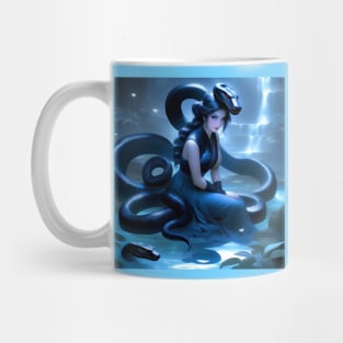 Fantasy girl with the black snake Mug